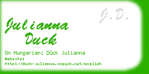 julianna duck business card