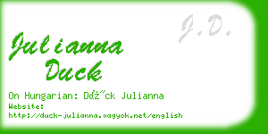 julianna duck business card